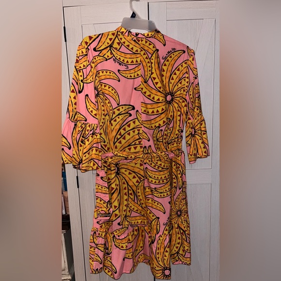 Farm Rio Belted Pink Banana Dress - Picture 2 of 6